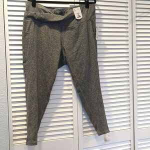 Xersion Womens Legging 7/8 Ankle High Rise Fitted Stretch baby fleece lined 3X